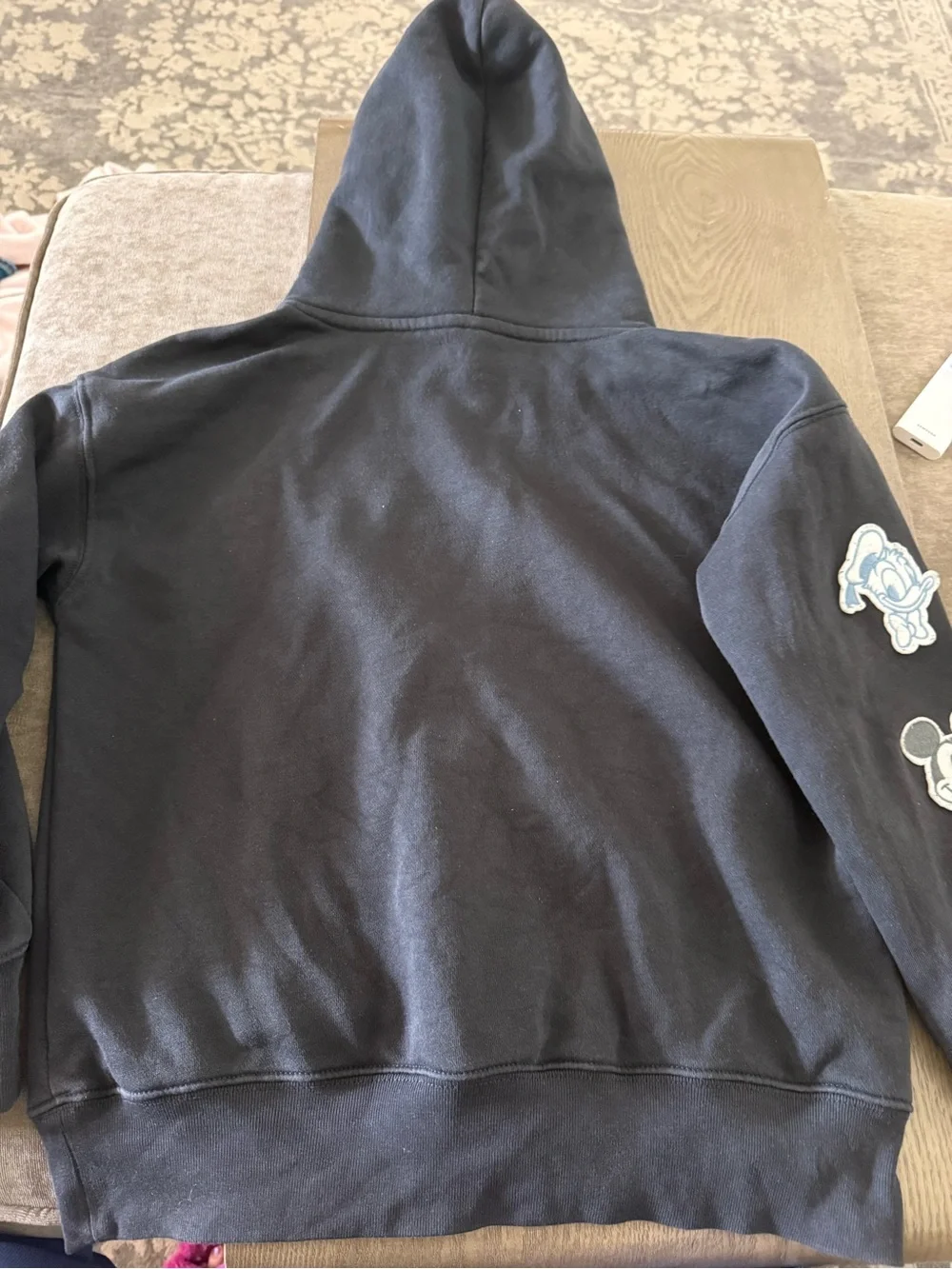 GAP Black Hoodie with Colorful Disney Patch Details